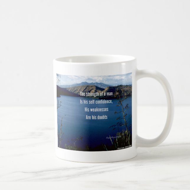 Doubt and self confidence coffee mug (Right)