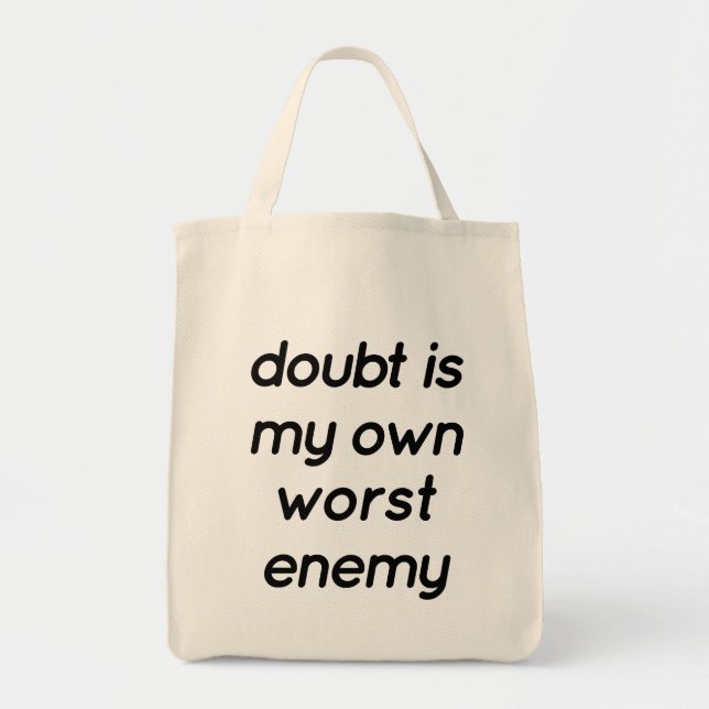 Doubt Grocery Tote Bag (Front)