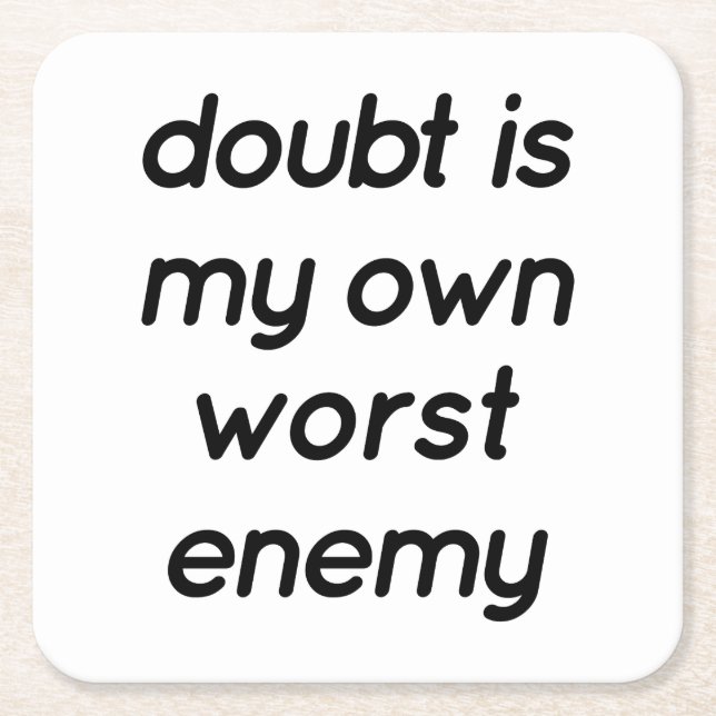 Doubt Paper Coaster (Front)