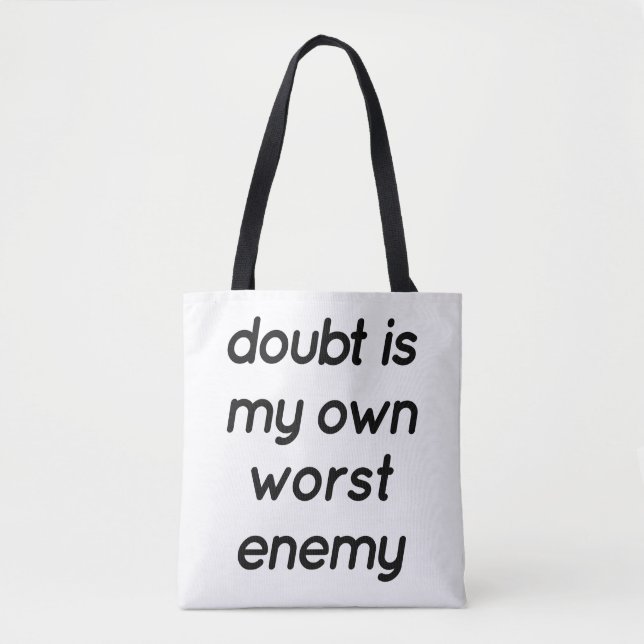 Doubt Shoulder Tote Bag (Front)