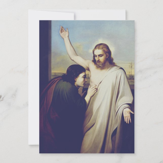 Doubting Saint Thomas Apostle of Honest Faith Holiday Card (Front)