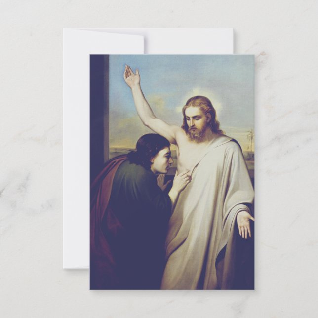 Doubting Saint Thomas Apostle of Honest Faith Thank You Card (Front)