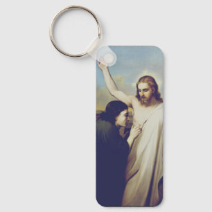 Doubting Saint Thomas by Silvestro Lega Key Ring
