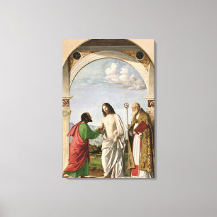 Doubting Thomas with St. Magnus, c.1504-05 Canvas Print