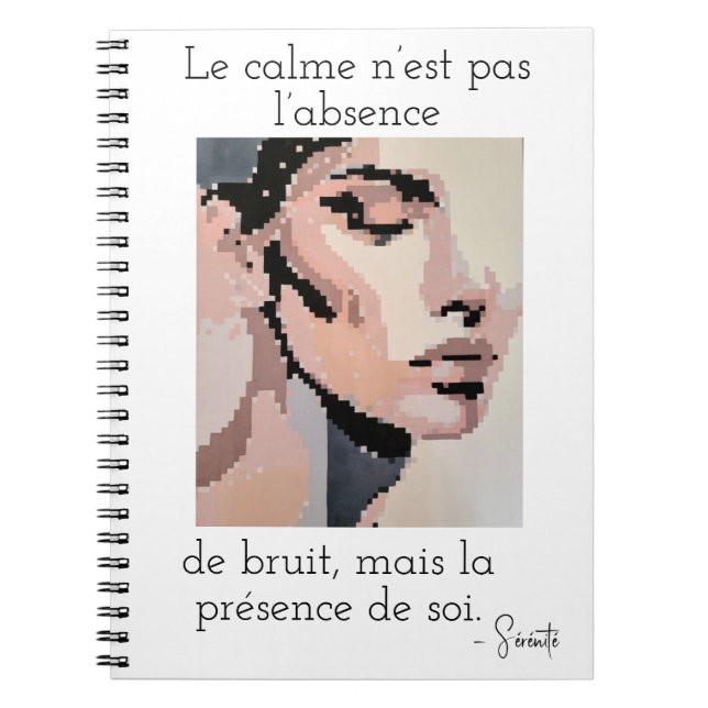Douceur sereine en harmonie pixelisée notebook (Front)