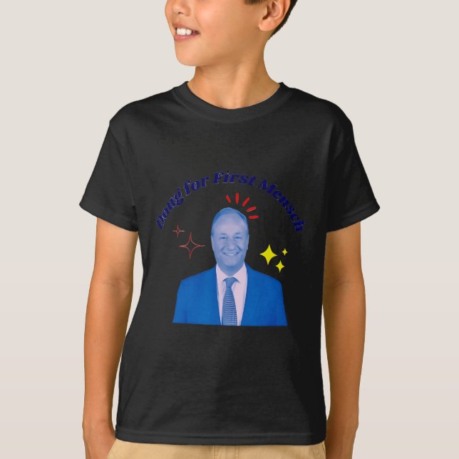 Doug For First Mensch Yiddish Kamala Harris Vote P T-Shirt (Front)
