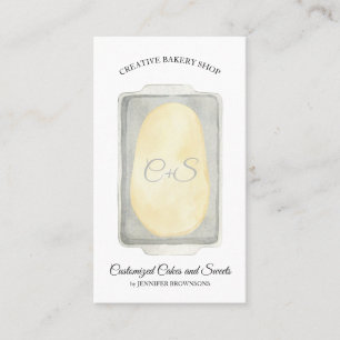 Dough on Tray Food Recipe Bakery Cake Making Business Card