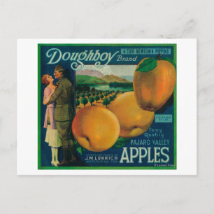 Doughboy Apple Crate LabelWatsonville, CA Postcard