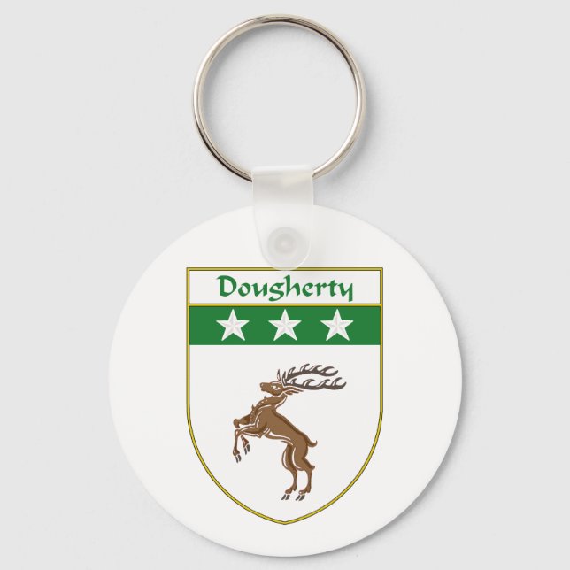 Dougherty Coat of Arms/Family Crest Key Ring (Front)
