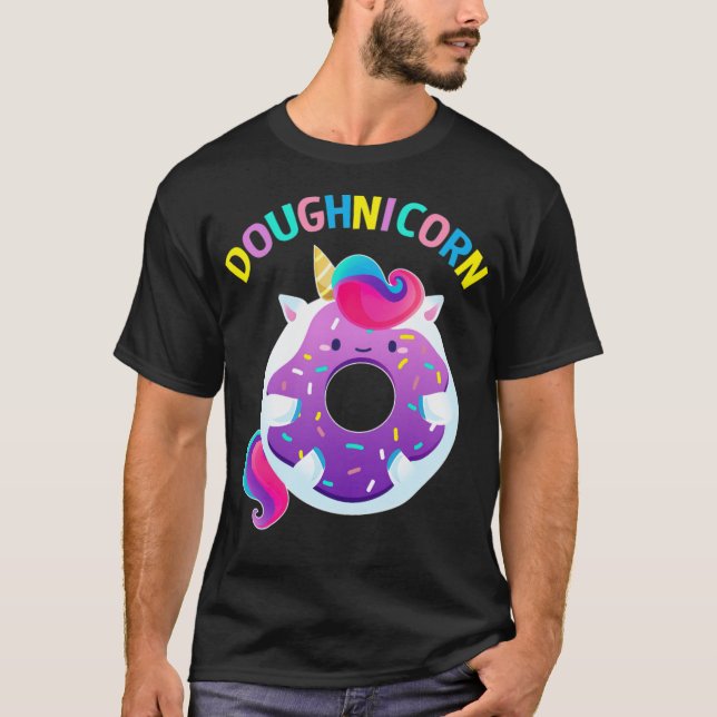 Doughnicorn Doughnut Unicorn Gifts Rainbow birthda T-Shirt (Front)