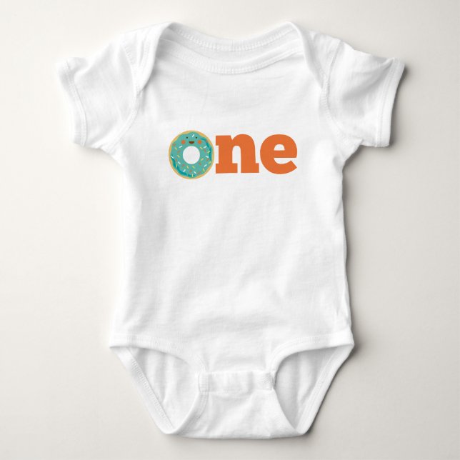 Doughnut 1st Birthday Bodysuit (Front)