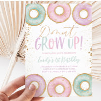 Doughnut 1st Birthday Invitation Doughnut Grow Up