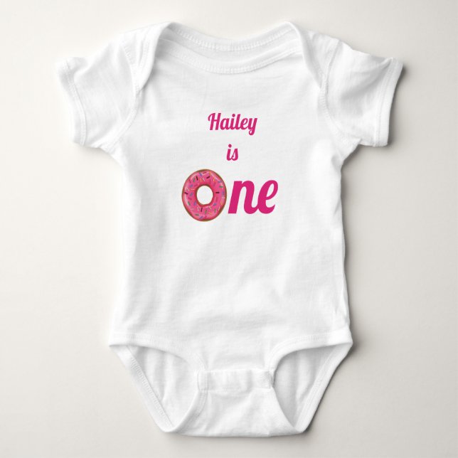 Doughnut 1st Birthday Party Bodysuit (Front)