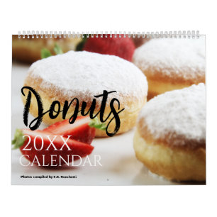 Doughnut 2025 Wall Calendar Gift Dougnnut
