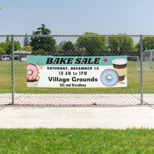 Doughnut and Coffee Bake Sale Banner