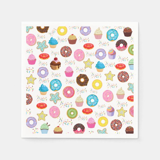 Doughnut and Cupcakes Napkin (Front)