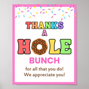 Doughnut, Appreciation Week Sign, Staff Appreciati Poster