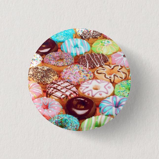 doughnut art design 3 cm round badge (Front)
