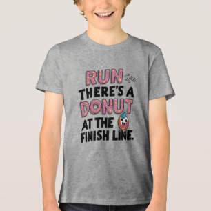 Doughnut at the Finish Line Funny Fitness Motivati Tri-Blend Shirt