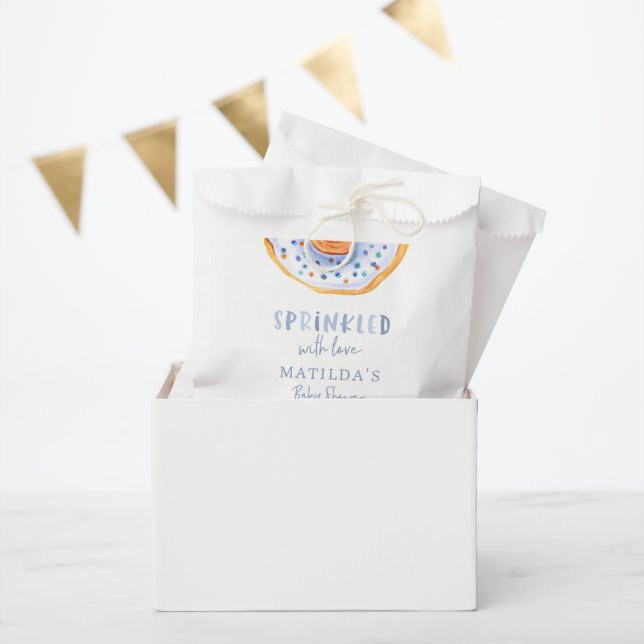 doughnut baby shower blue girly cute welcome favour bags (Party)