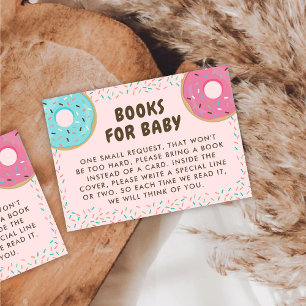 Doughnut Baby Shower Books for Baby Enclosure Card