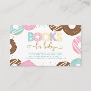 Doughnut Baby Shower Doughnut Girl Bring a Book Enclosure Card