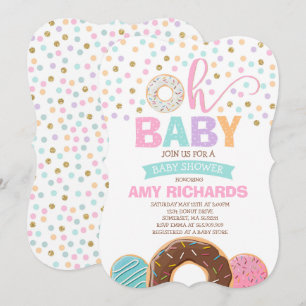 Doughnut Baby Shower Invitation Doughnut Sprinkle
