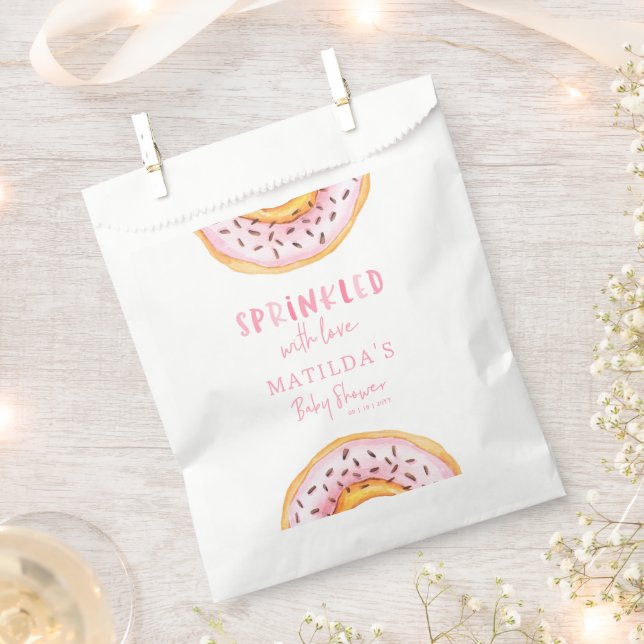 doughnut baby shower pink girly cute welcome favour bags (Clipped)
