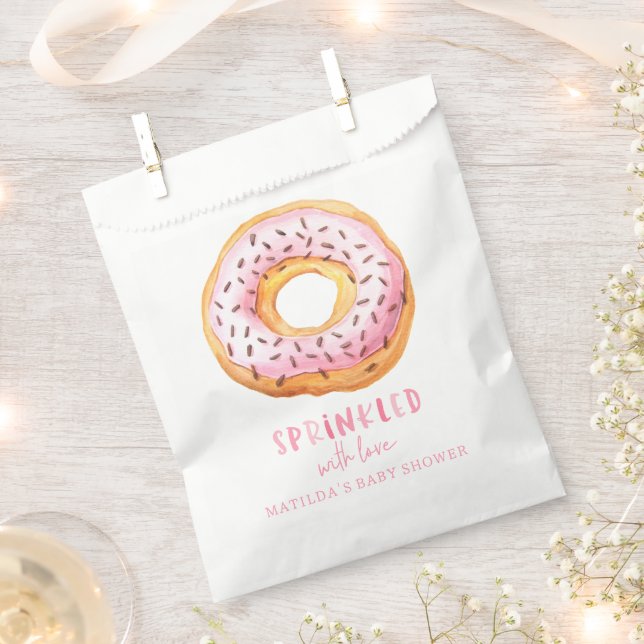 doughnut baby shower pink girly cute welcome favour bags (Clipped)