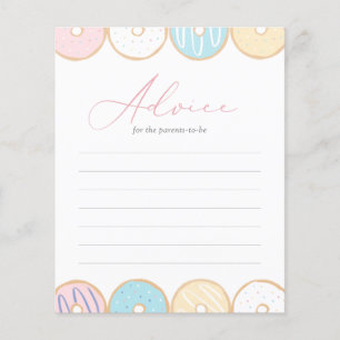 Doughnut Baby Sprinkle Advice for Parents Card
