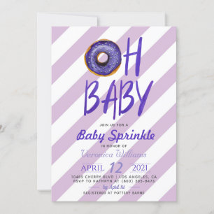 Doughnut Baby Sprinkle Baby Shower Invitation