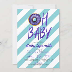 Doughnut Baby Sprinkle Baby Shower Invitation