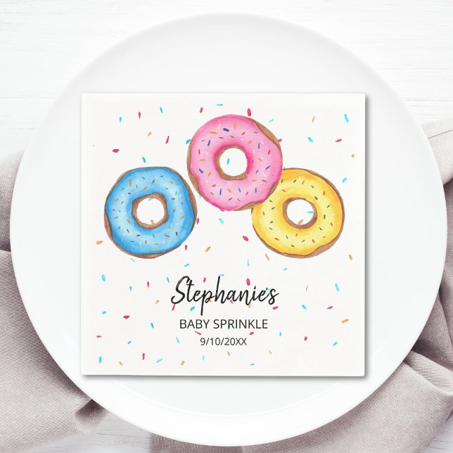 Doughnut Baby Sprinkle Baby Shower Napkin (Creator Uploaded)
