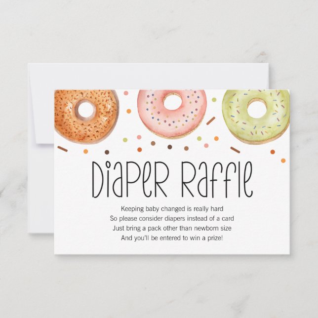 Doughnut Baby Sprinkle Diaper Raffle Card (Front)