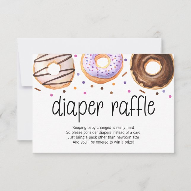 Doughnut Baby Sprinkle Diaper Raffle Card (Front)