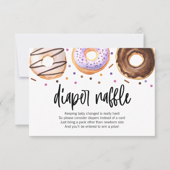Doughnut Baby Sprinkle Diaper Raffle Card (Front)