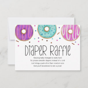 Doughnut Baby Sprinkle Diaper Raffle Card