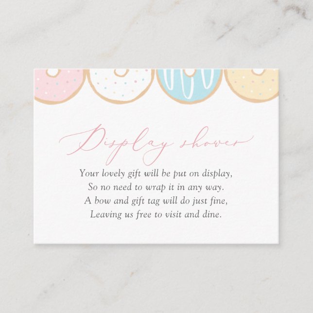 Doughnut Baby Sprinkle Display Shower Enclosure Card (Front)