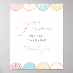 Doughnut Baby Sprinkle Favours Sign