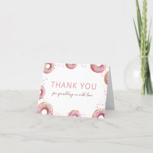 Doughnut Baby Sprinkle Girl Thank You Card