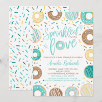 Doughnut Baby Sprinkle Invitation Sprinkled With L