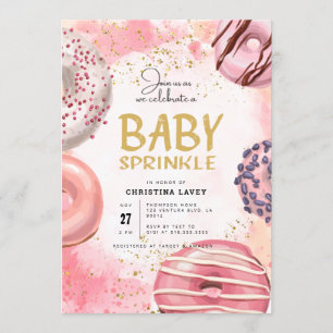 Doughnut BABY SPRINKLE party Invitation