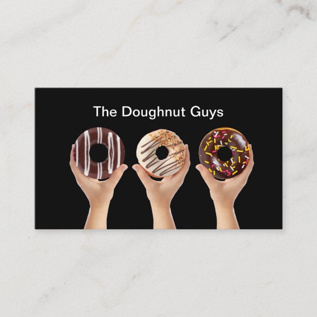 Doughnut Bakery Customer Loyalty Business Cards (Front)