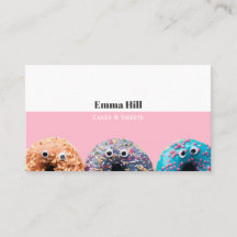 Doughnut Bakery Dessert Sweet Cute Business Card