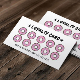 Doughnut Bakery Reward Card Loyalty Card