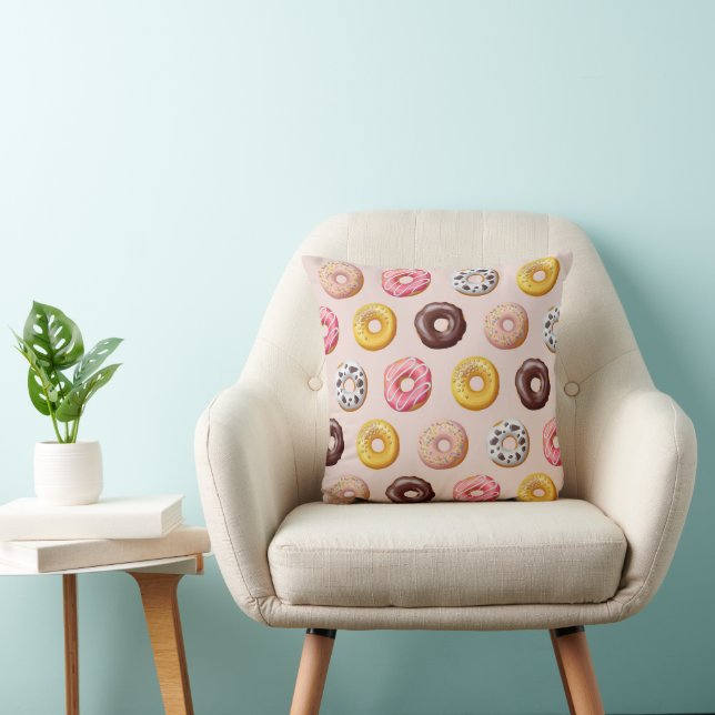 Doughnut Bakery Shop Pattern Cushion (Chair)