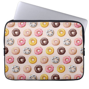 Doughnut Bakery Shop Pattern Laptop Sleeve