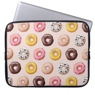 Doughnut Bakery Shop Pattern Laptop Sleeve