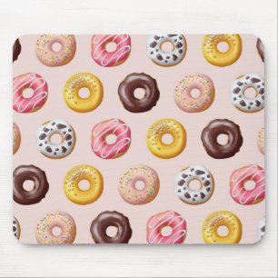 Doughnut Bakery Shop Pattern Mouse Mat