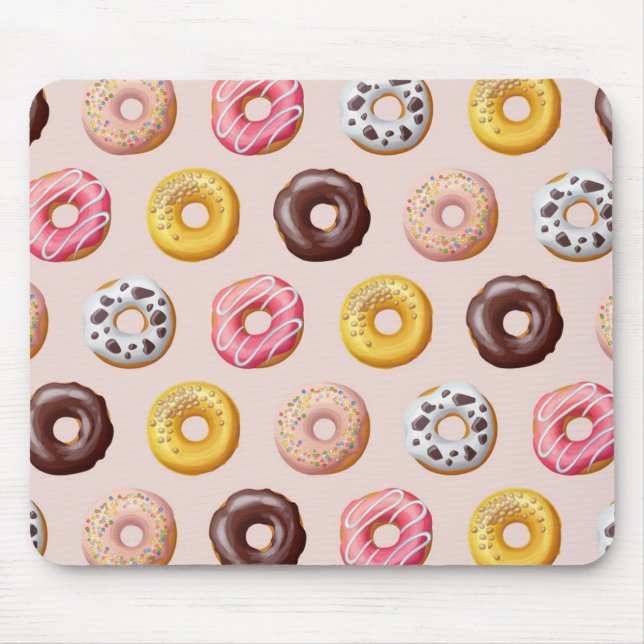 Doughnut Bakery Shop Pattern Mouse Mat (Front)